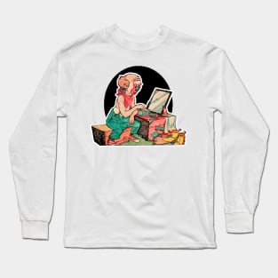 Clown putting on makeup - The transformation! Long Sleeve T-Shirt